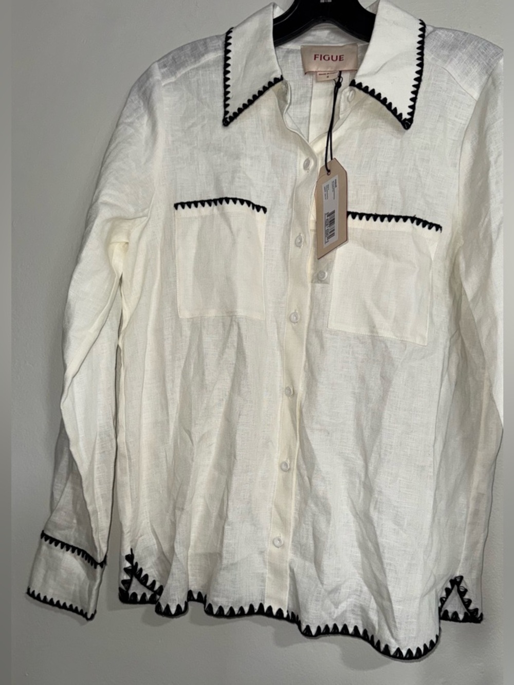 FIGUE Prudence Top Chalk Sz 4 - Picture 7 of 14